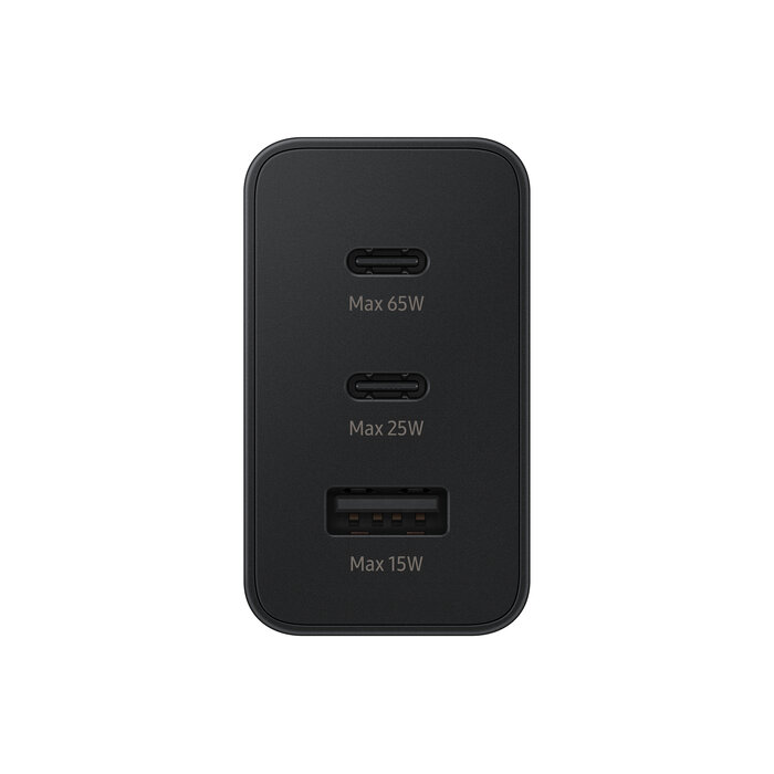 Samsung Samsung 65W Trio Snellader - 2x USB-C & 1x USB-A - Zwart (EP-T6530)