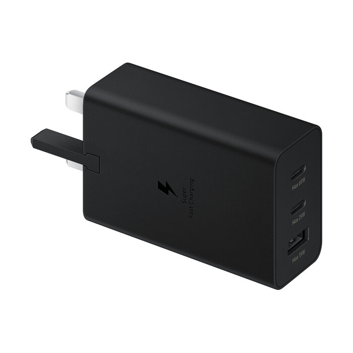 Samsung Samsung 65W Trio Snellader - 2x USB-C & 1x USB-A - Zwart (EP-T6530)
