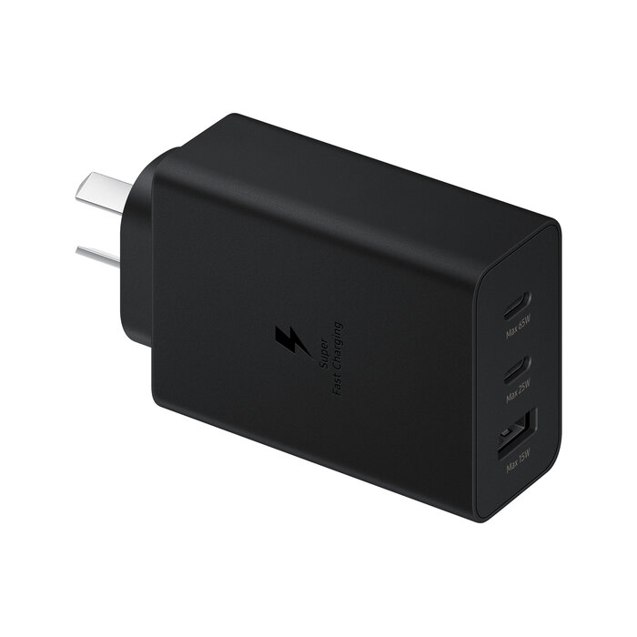 Samsung Samsung 65W Trio Snellader - 2x USB-C & 1x USB-A - Zwart (EP-T6530)