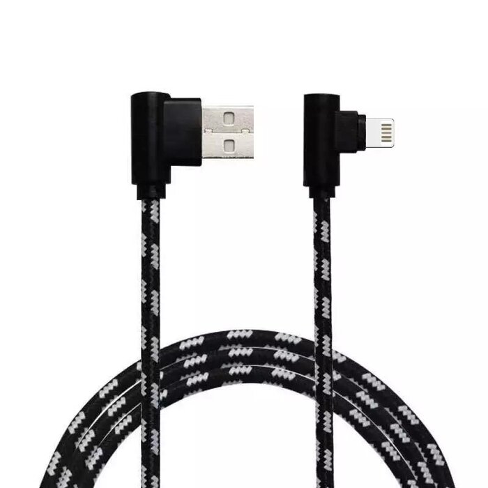 Quick & Easy Quick & Easy Lightning naar USB Kabel 1m Zwart - 5-pack