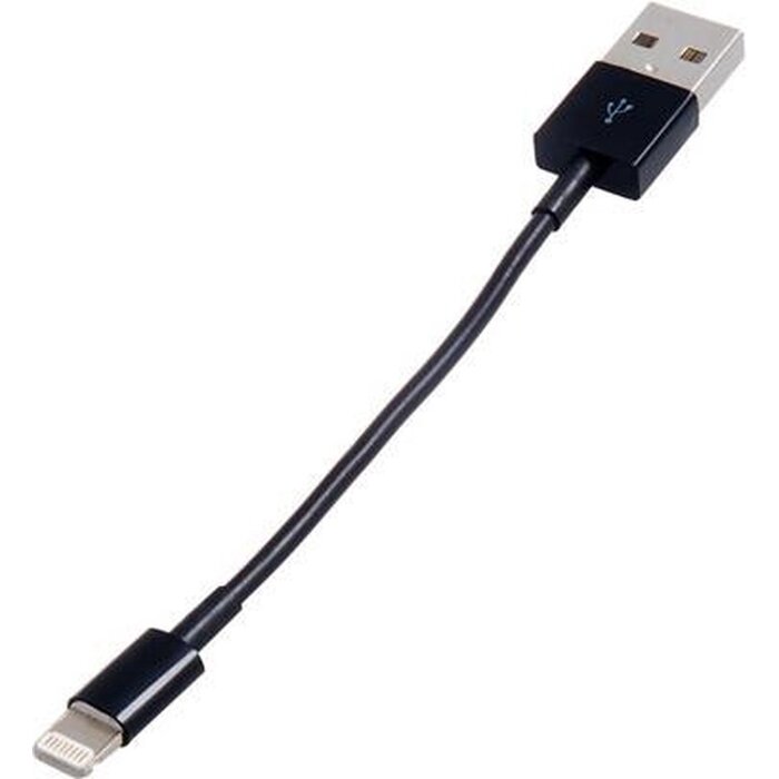 Quick & Easy Quick & Easy Lightning naar USB Kabel 1m Zwart - 5-pack