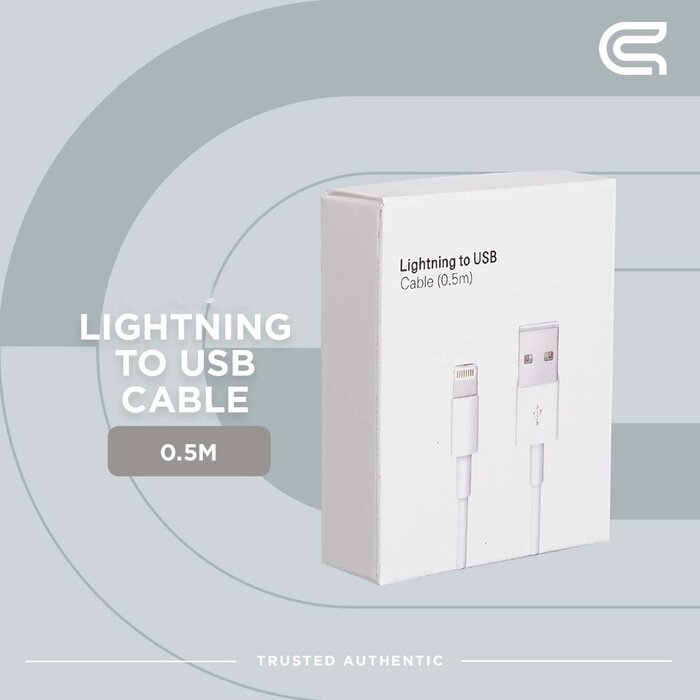 Quick & Easy Lightning naar USB Oplaadkabel 1 meter Wit - 5-pack