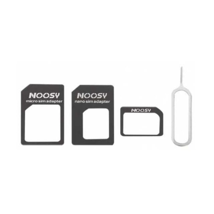 Noosy Noosy 3-delige SIM Kaart Adapter Set - Nano & Micro naar Standaard - Wit