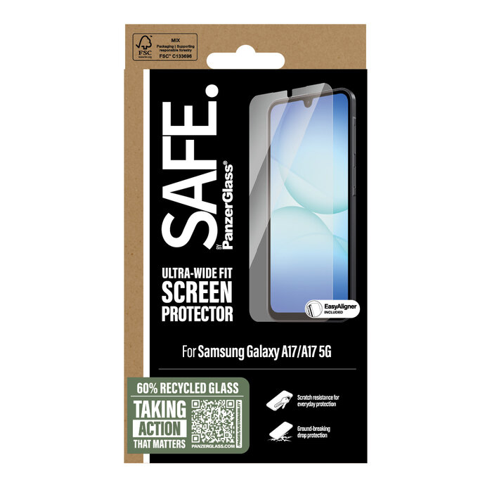 SAFE by PanzerGlass SAFE by PanzerGlass Screenprotector voor Samsung Galaxy A17
