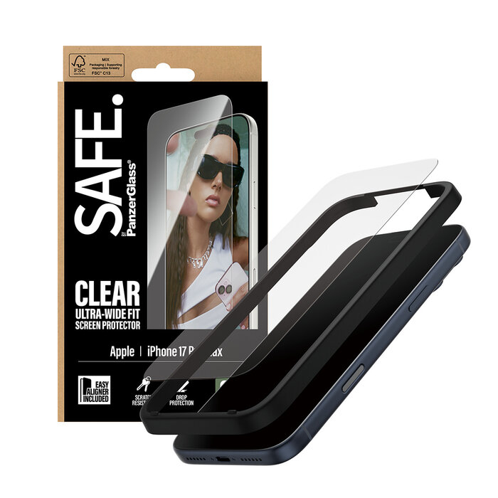 SAFE by PanzerGlass SAFE by PanzerGlass Screenprotector voor Apple iPhone 17 Pro Max - Ultra-Wide-Fit