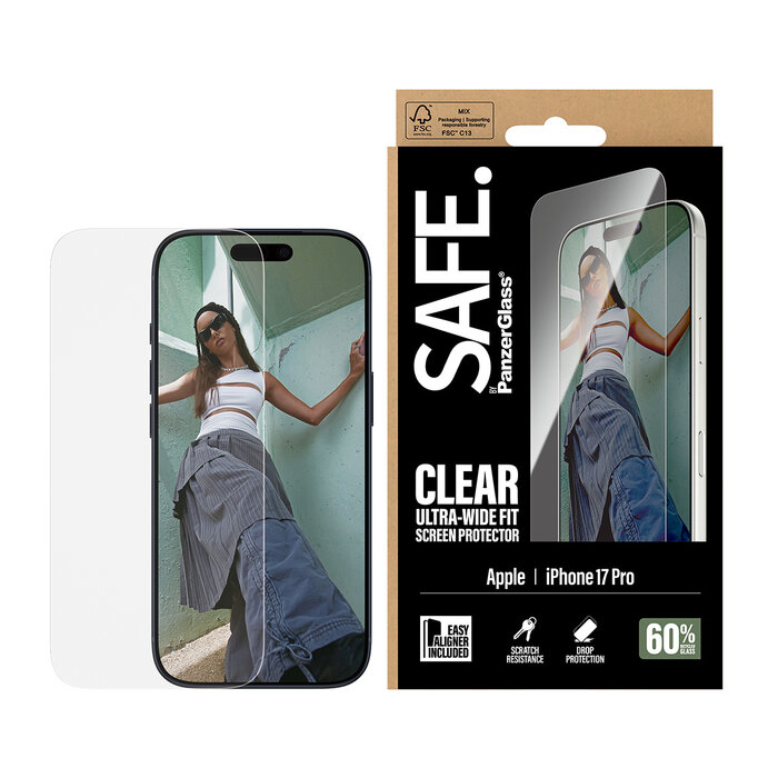 SAFE by PanzerGlass SAFE by PanzerGlass Screenprotector Apple iPhone 17 Pro - Gehard Glas