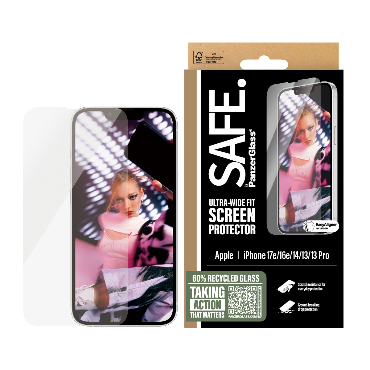 SAFE by PanzerGlass SAFE by PanzerGlass Screenprotector - iPhone 13 / 14 / 16e / 17e