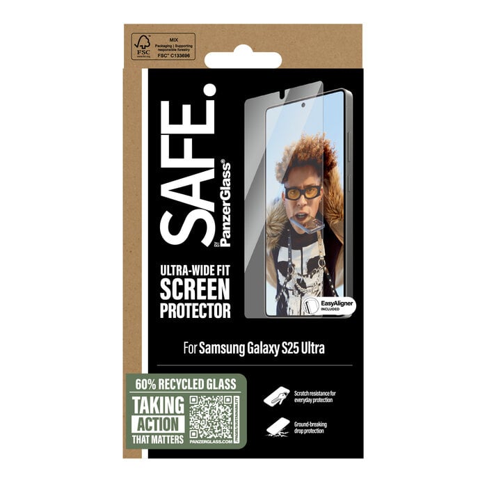 SAFE by PanzerGlass SAFE by PanzerGlass Screenprotector voor Samsung Galaxy S25 Ultra - Ultra-Wide-Fit