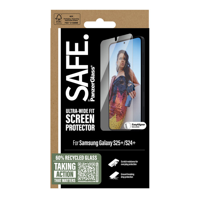 SAFE by PanzerGlass SAFE by PanzerGlass Gehard Glas Screenprotector Samsung Galaxy S25+ / S24+