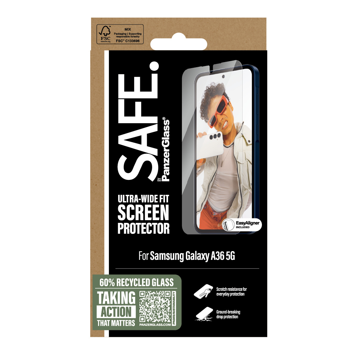 SAFE by PanzerGlass SAFE by PanzerGlass Screenprotector Samsung Galaxy A36 - Gehard Glas
