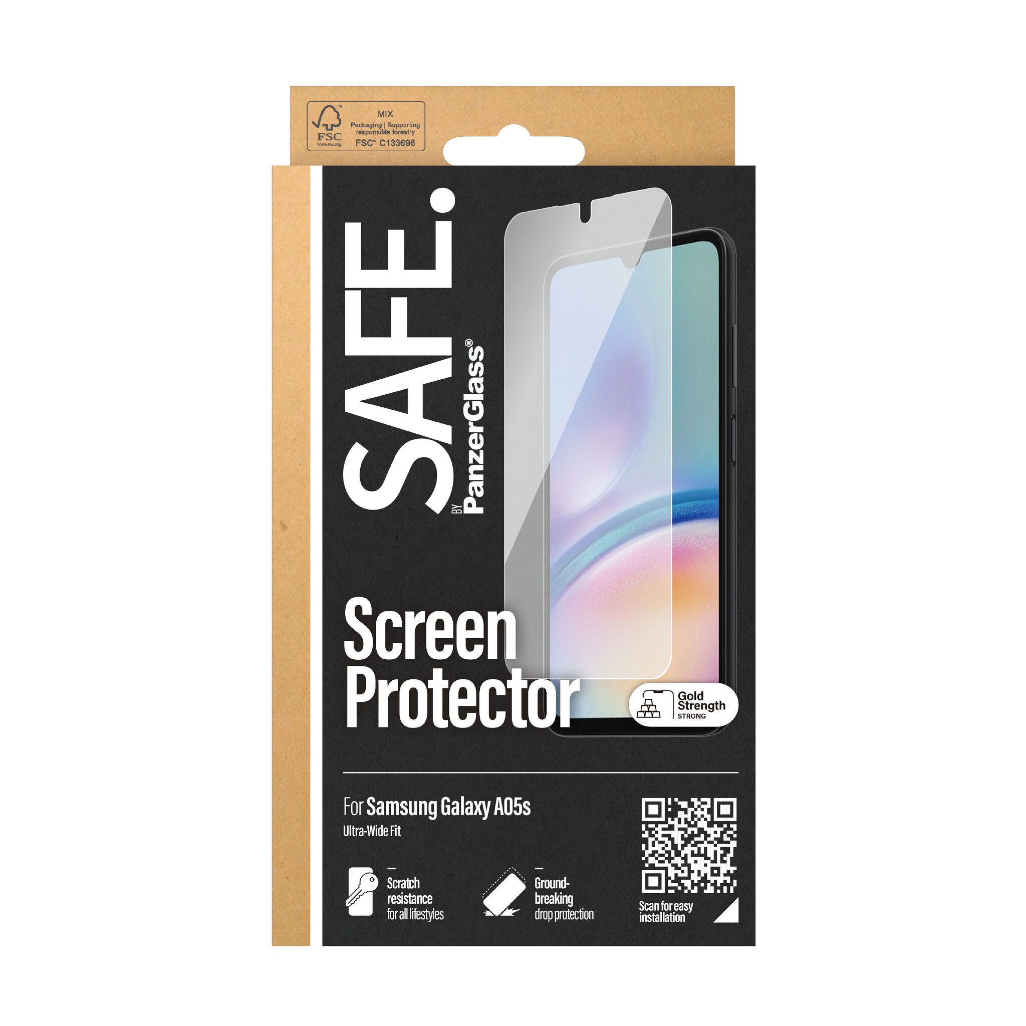 SAFE by PanzerGlass SAFE by PanzerGlass Screenprotector voor Samsung Galaxy A05s - Gehard Glas