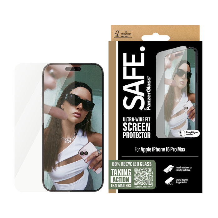 SAFE by PanzerGlass SAFE by PanzerGlass Screenprotector voor iPhone 16 Pro Max - Gehard Glas