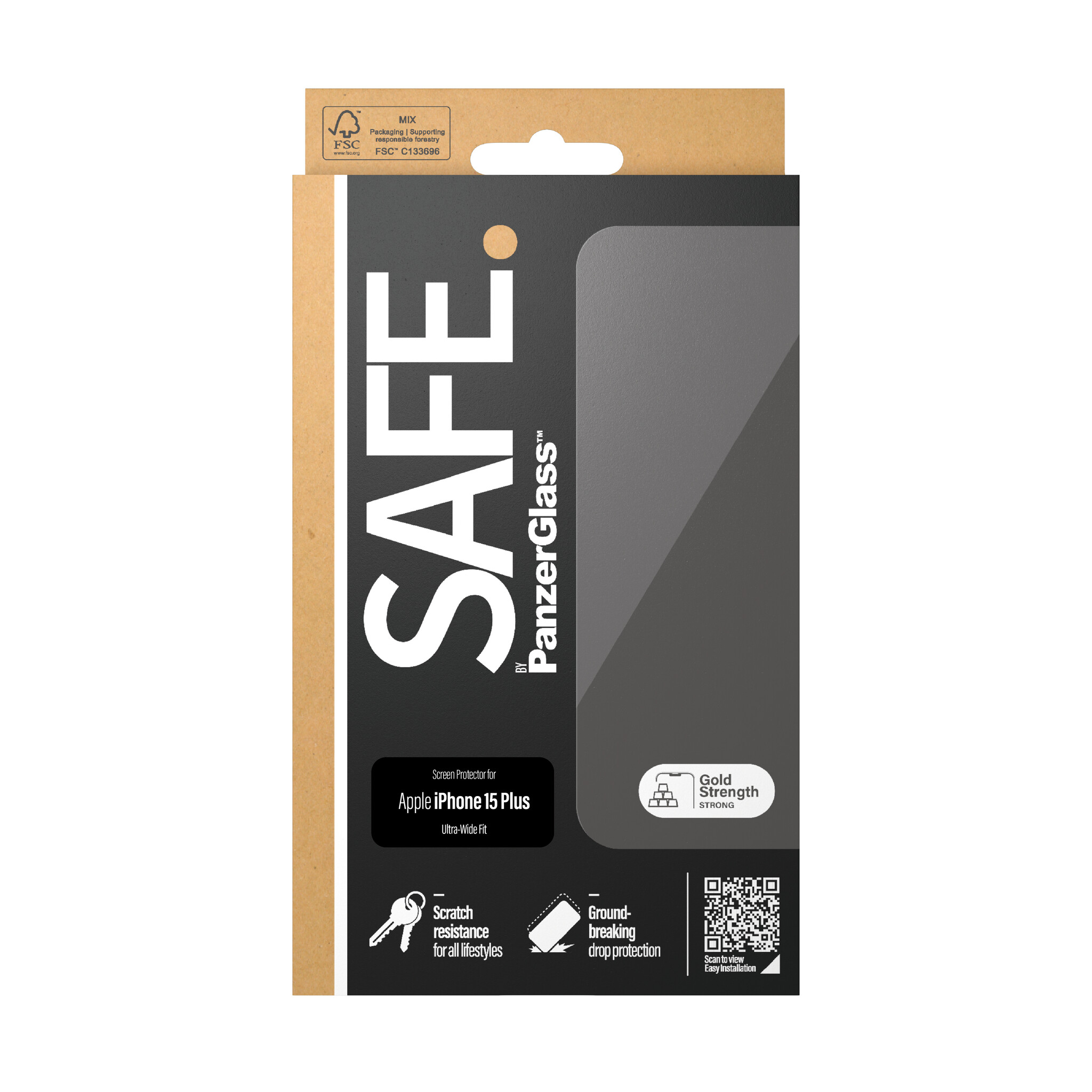 SAFE by PanzerGlass SAFE by PanzerGlass Screenprotector voor Apple iPhone 15 Plus - Gehard Glas