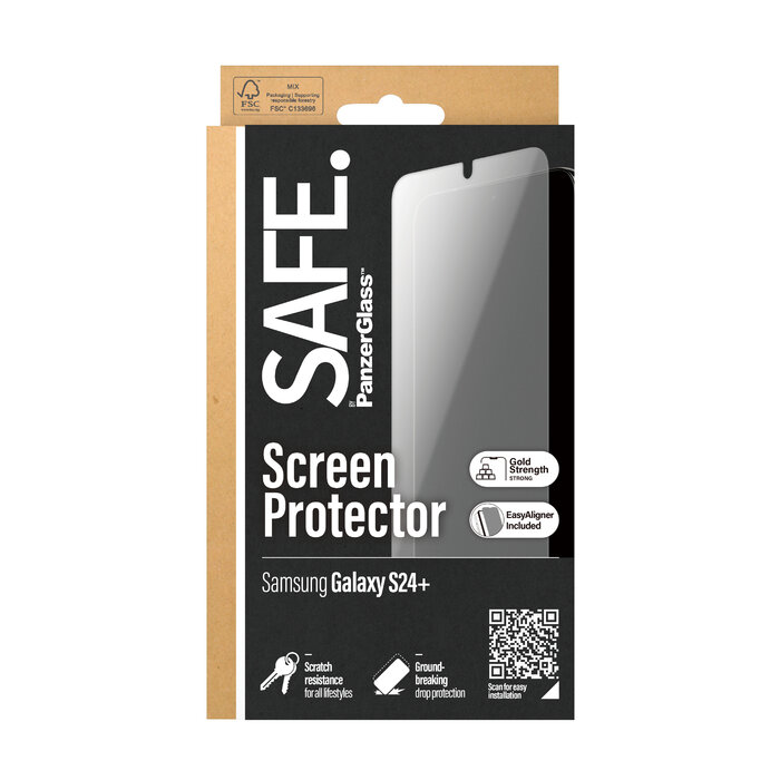 SAFE by PanzerGlass SAFE by PanzerGlass Samsung Galaxy S24 Plus Screenprotector Ultra-Wide-Fit