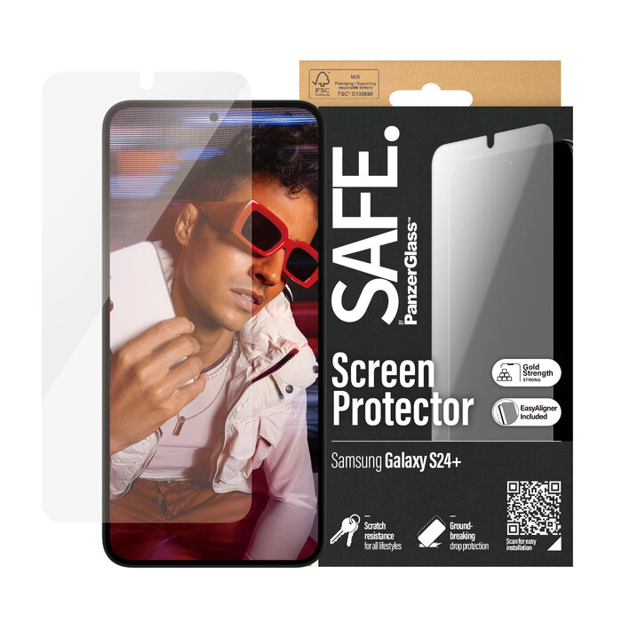 SAFE by PanzerGlass SAFE by PanzerGlass Samsung Galaxy S24 Plus Screenprotector Ultra-Wide-Fit