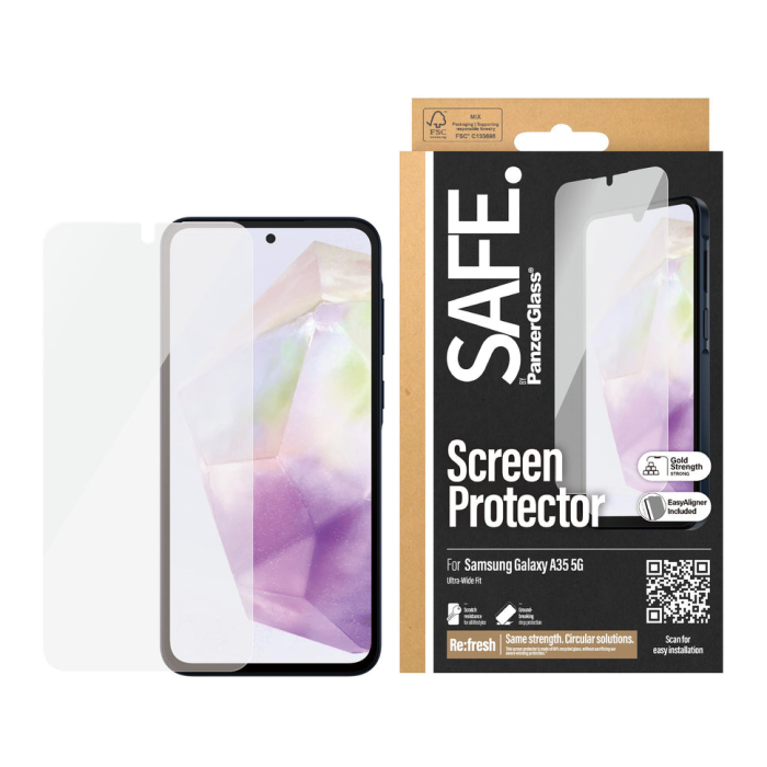 SAFE by PanzerGlass SAFE by PanzerGlass Screenprotector Samsung Galaxy A35 5G - Gehard Glas