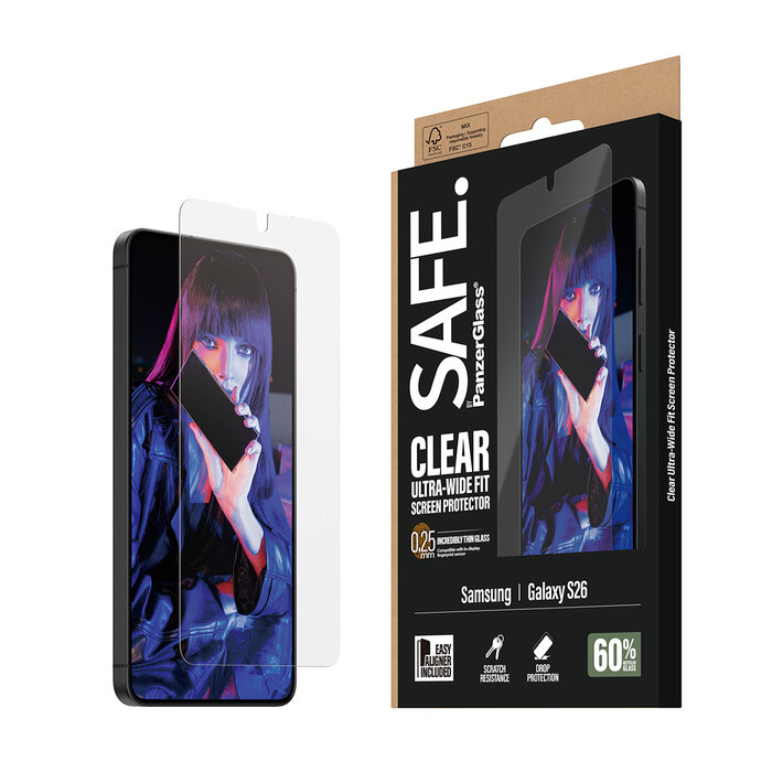 SAFE by PanzerGlass SAFE by PanzerGlass Screenprotector Samsung Galaxy S26 - Gehard Glas