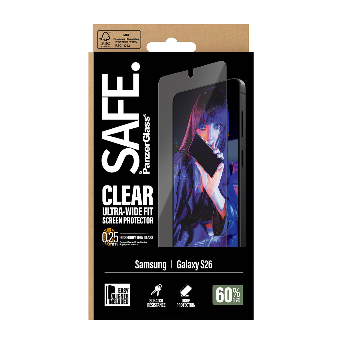 SAFE by PanzerGlass SAFE by PanzerGlass Screenprotector Samsung Galaxy S26 - Gehard Glas