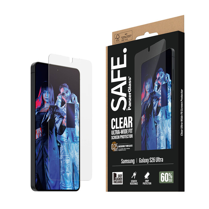 SAFE by PanzerGlass SAFE by PanzerGlass Screenprotector voor Samsung Galaxy S26 Ultra - Ultra-Wide-Fit