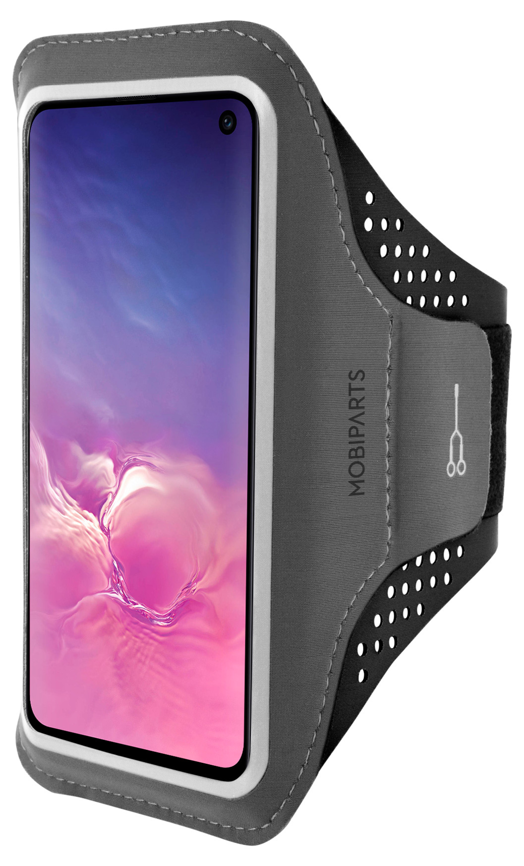 Mobiparts Mobiparts Comfort Fit Sportarmband Samsung Galaxy S10e - Zwart