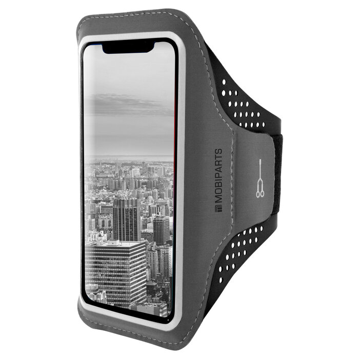 Mobiparts Mobiparts Comfort Fit Sportarmband voor iPhone XR - Zwart