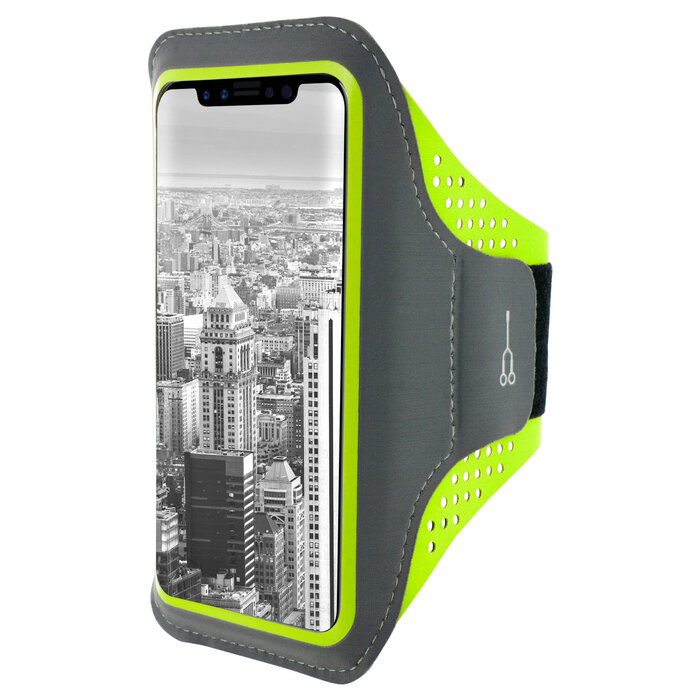 Mobiparts Mobiparts Comfort Fit Hardloopband voor iPhone X / XS - Neon Groen