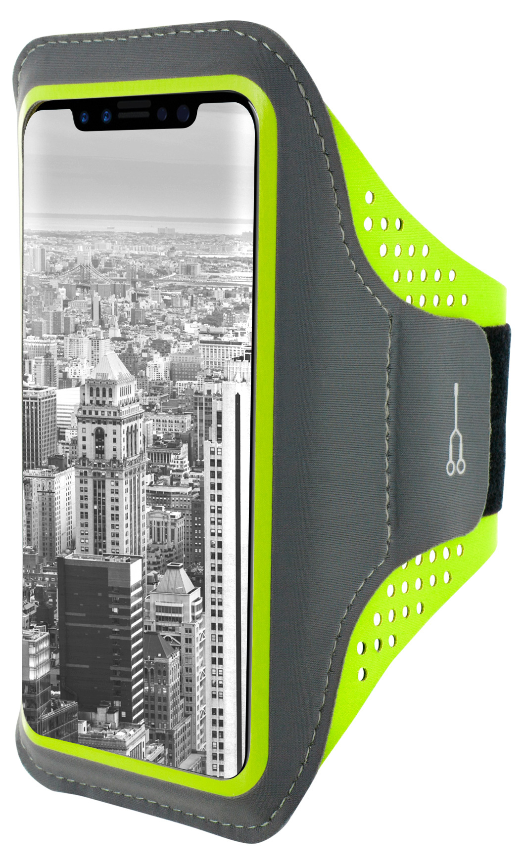 Mobiparts Mobiparts Comfort Fit Hardloopband voor iPhone X / XS - Neon Groen