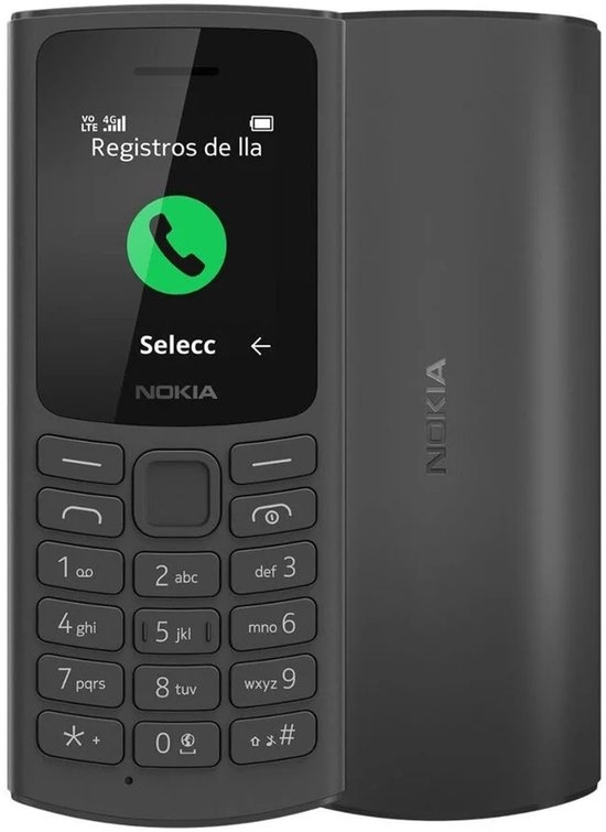 Nokia Nokia 105 4G (2024) Zwart - Mobiele Telefoon met VoLTE