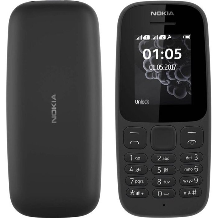 Nokia Nokia 105 4G (2024) Zwart - Mobiele Telefoon met VoLTE