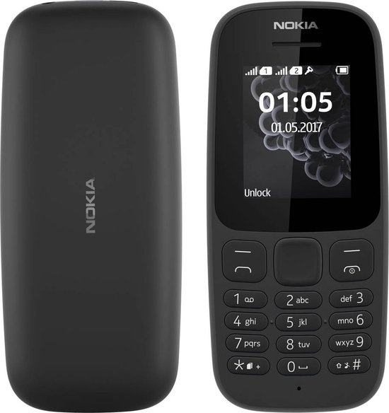 Nokia Nokia 105 4G (2024) Zwart - Mobiele Telefoon met VoLTE