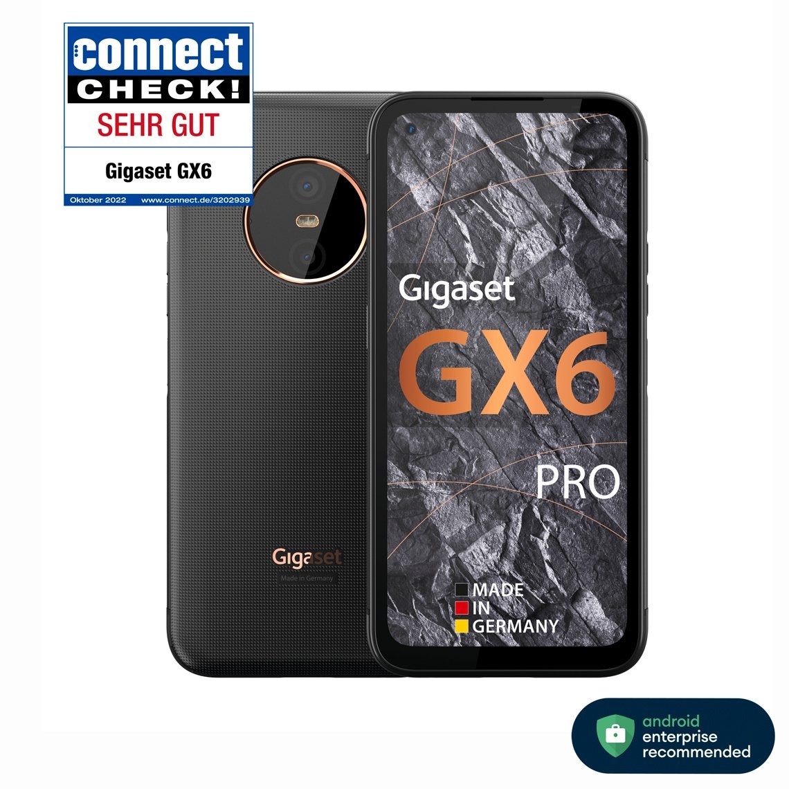 Gigaset Gigaset GX6 PRO 5G 128GB Robuuste Smartphone Titanium Black