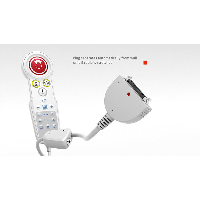 Ascom Ascom TleCARE handset met rode knop en bedlees bediening 6 meter