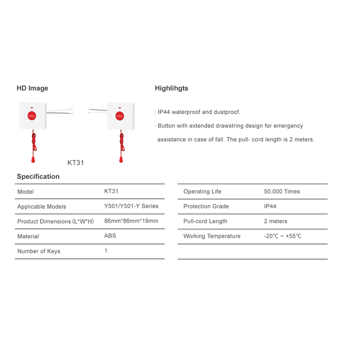 Fanvil Fanvil KT31  Funktaster