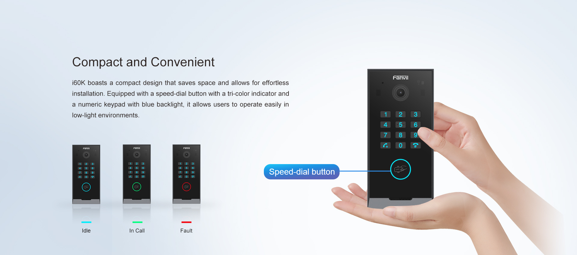 Fanvil Fanvil i60K SIP Video Intercom met Toetsenbord & RFID, foto 2 van 6