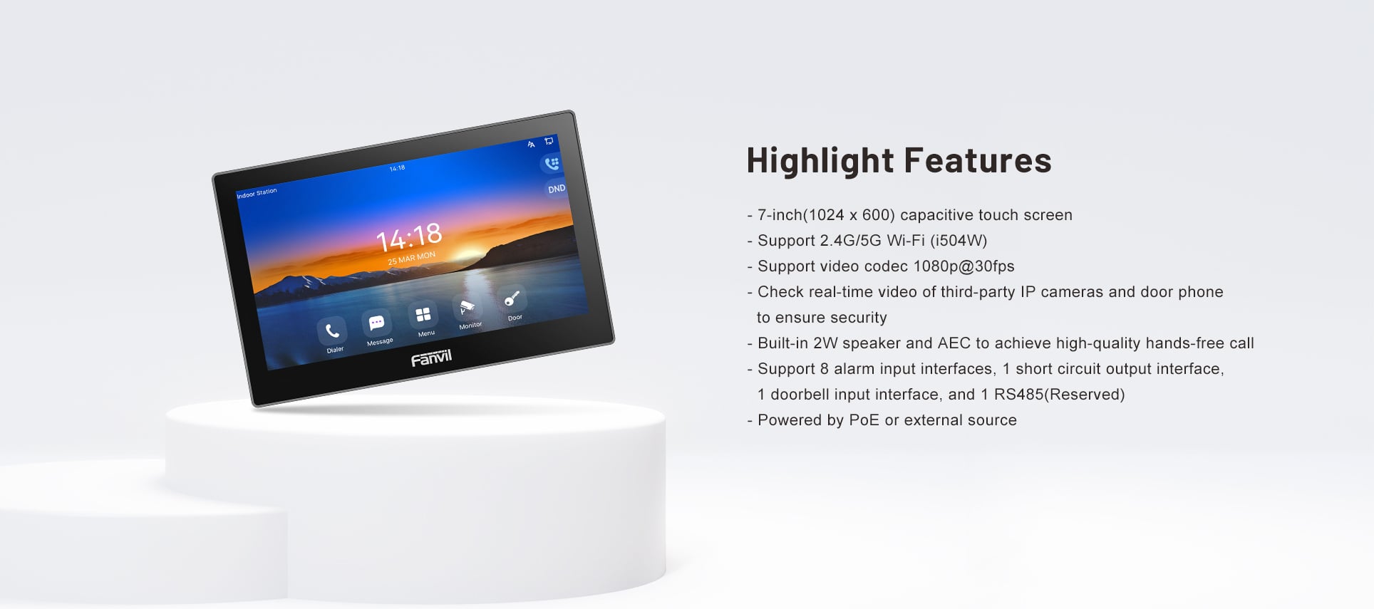 Fanvil Fanvil i504W SIP Intercom Binnenpost met Wifi