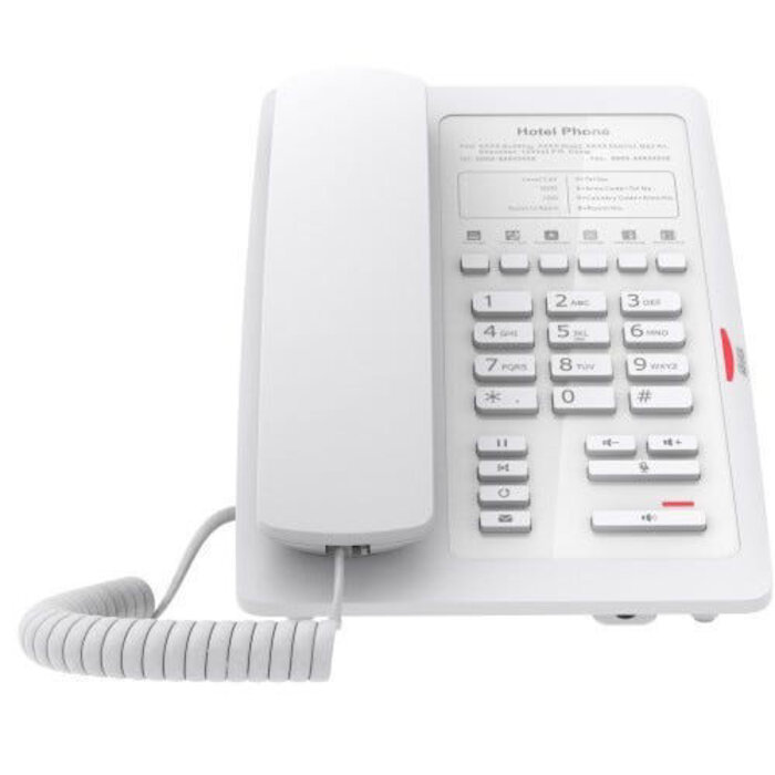 Fanvil Fanvil H3 Hotel SIP-Telefoon Wit | VoIP met PoE en Sneltoetsen