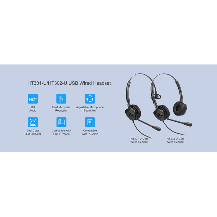 Fanvil Fanvil HT301-U Monaurale USB Headset met Noise-Cancelling