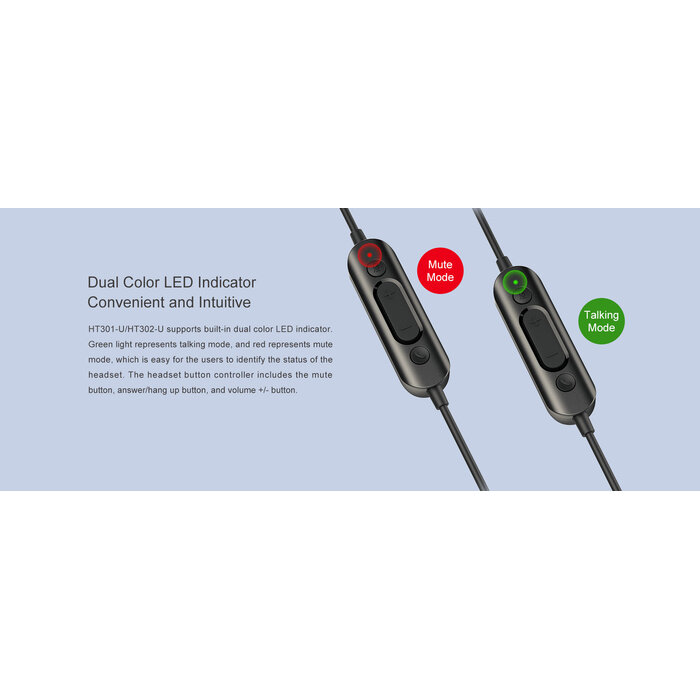 Fanvil Fanvil HT302-U Binaural USB-Headset met In-line Bediening