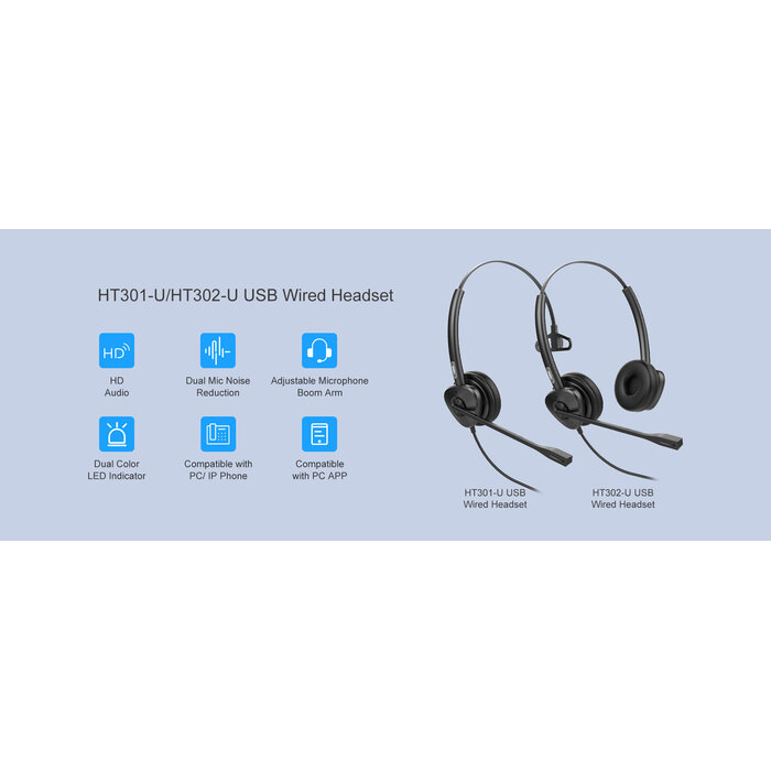 Fanvil Fanvil HT302-U Binaural USB-Headset met In-line Bediening