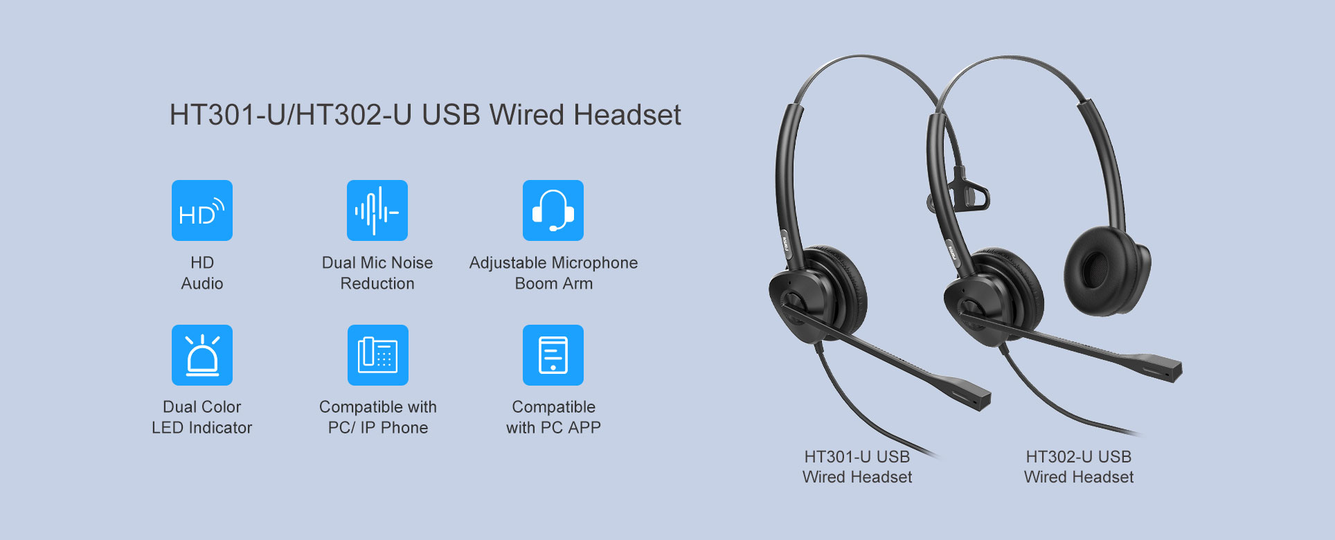 Fanvil Fanvil HT302-U Binaural USB-Headset met In-line Bediening