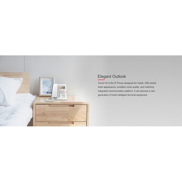 Fanvil Fanvil H4 SIP Hoteltelefoon met PoE en HD-Audio