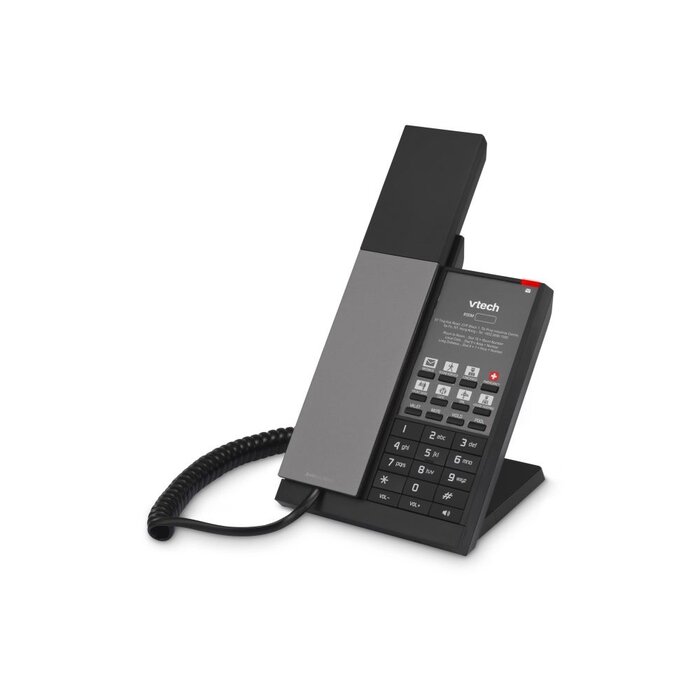 Vtech Vtech NG-S3411W Gunmetal & Black (4 Keys) 1-Line SIP Cordless, Phone 4 Prog. Keys with WiFi