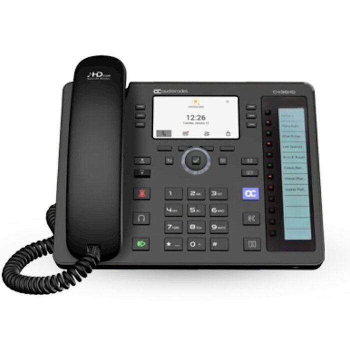 Audiocodes AudioCodes C436HD-DBW Microsoft Teams IP-Telefoon met Wi-Fi & Bluetooth