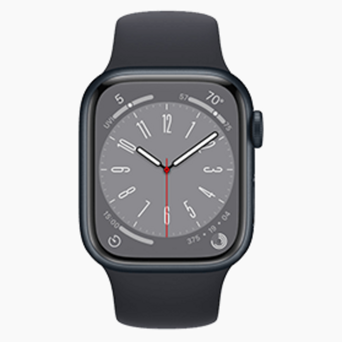 Refurbished Apple Refurbished Apple Watch Series 8 45mm Zwart (Wifi) - Zo goed als nieuw
