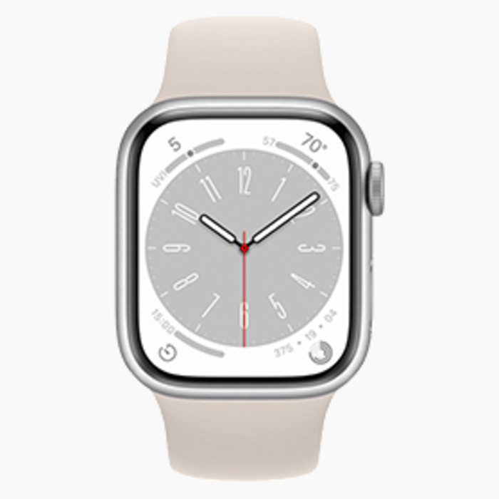 Refurbished Apple Refurbished Apple Watch Series 8 45mm Sterrenlicht (4G) - Zo goed als nieuw