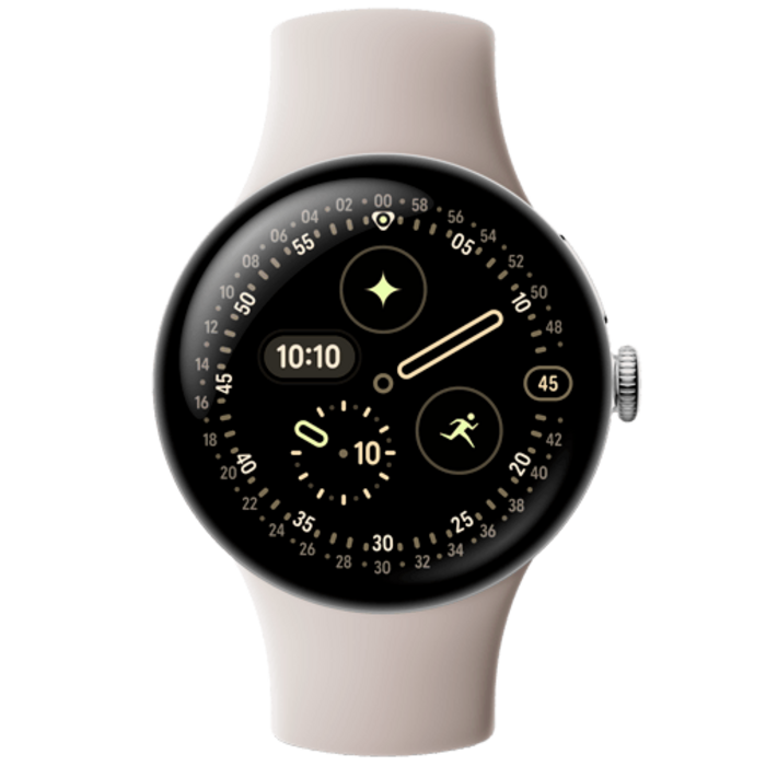 Google Google Pixel Watch 4 (Wi-Fi) - 41mm - Zilver/Beige