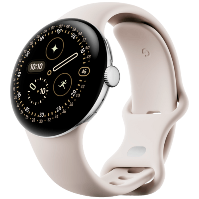 Google Google Pixel Watch 4 (Wi-Fi) - 41mm - Zilver/Beige