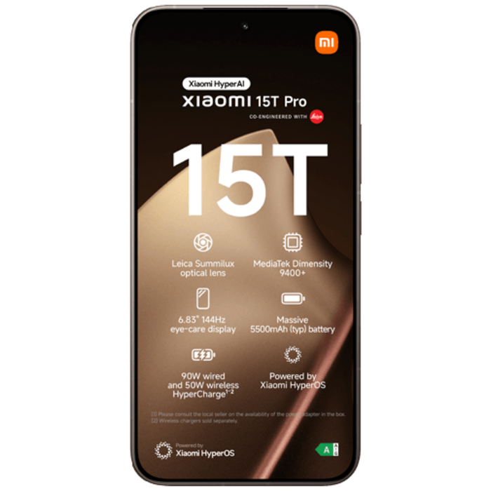 Xiaomi Xiaomi 15T Pro Smartphone - 12GB RAM - 1TB - Mocha Gold