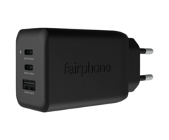 Fairphone Fairphone 65W Triple-Port Snellader - Zwart