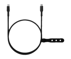 Fairphone Fairphone Long Life USB-C naar USB-C Kabel met USB-A Adapter - 1m - Zwart/Grijs